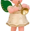 Hubrig Volkskunst Weihnachtsengel*Miniatur Engel mit Trompete, 10 cm von