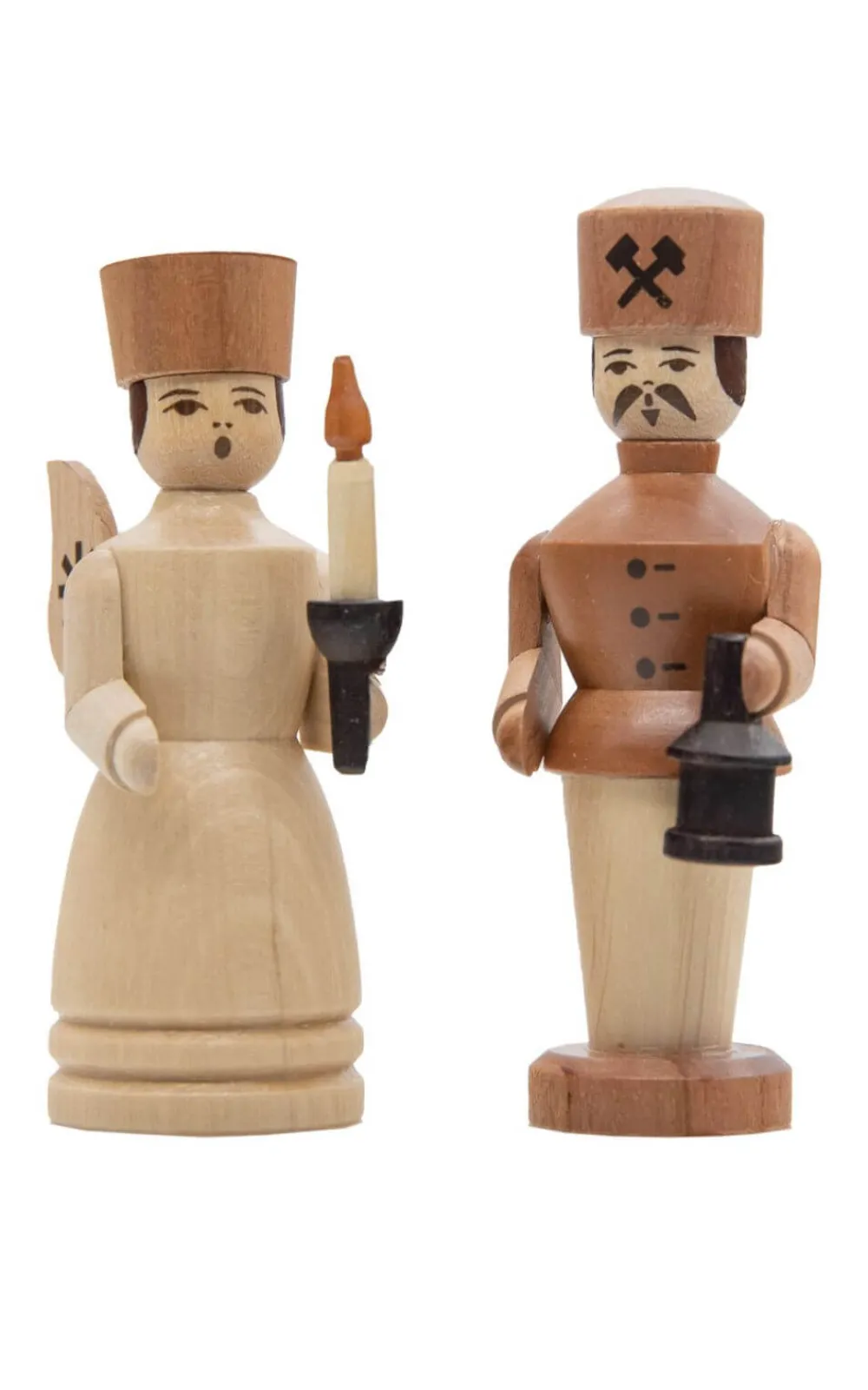 Spielwarenmacher Günther Neuheiten*Miniatur Engel und Bergmann, 5 cm von