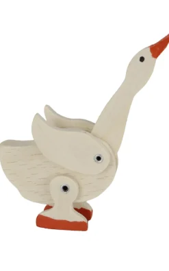 SEIFFENcom by Nestler GmbH Holzfiguren & Dekofiguren*Miniatur Gans, beweglich, 8 cm, von SEIFFEN.COM