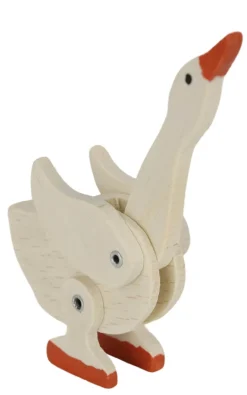 SEIFFENcom by Nestler GmbH Holzfiguren & Dekofiguren*Miniatur Gans, beweglich, 8 cm, von SEIFFEN.COM