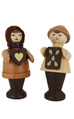 Spielwarenmacher Günther Holzfiguren & Dekofiguren*Miniatur Hänsel und Gretel, 5 cm von