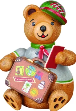 Hubrig Volkskunst Holzfiguren & Dekofiguren*Miniatur Hubiduu Teddy Reiselust von