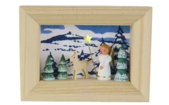 Gunter Flath Miniaturen*Miniatur im Rähmchen Engel mit Reh von