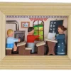 Gunter Flath Miniaturen*Miniatur im Rähmchen Schule, 4 cm von