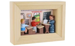 Gunter Flath Miniaturen*Miniatur im Rähmchen Schule, 4 cm von