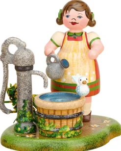 Hubrig Volkskunst Holzfiguren & Dekofiguren*Miniatur Landidyll am Brunnen von
