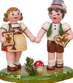 Hubrig Volkskunst Holzfiguren & Dekofiguren*Miniatur Landidyll Hänsel und Gretel von