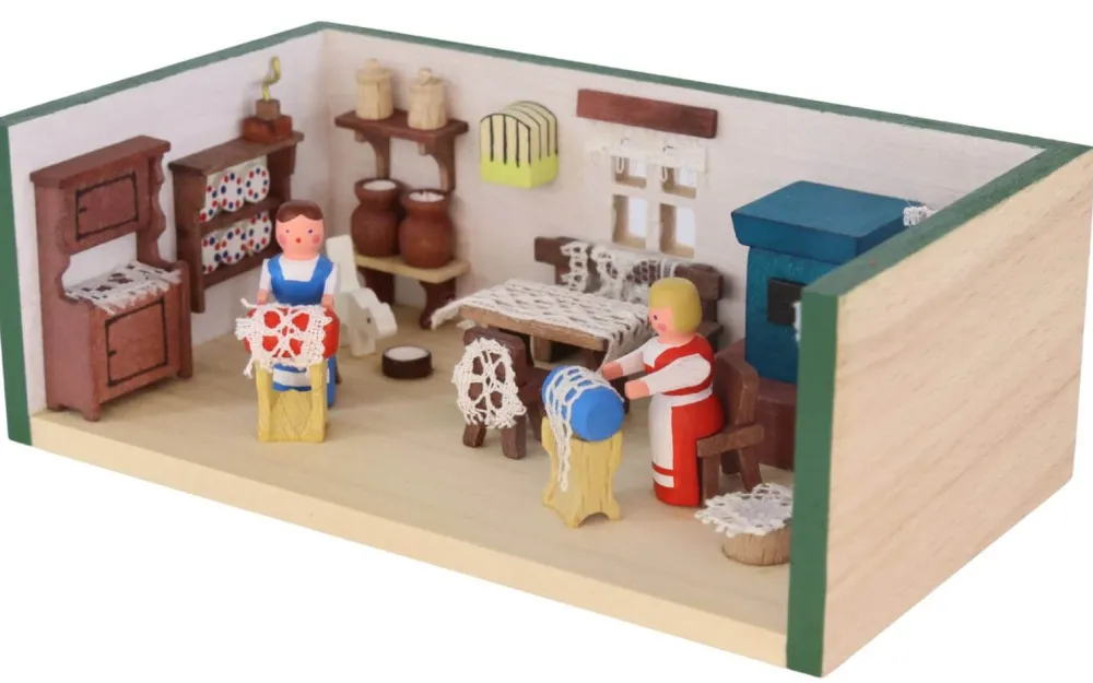 Gunter Flath Miniaturen*Miniatur Miniaturstübchen Klöppelstube von