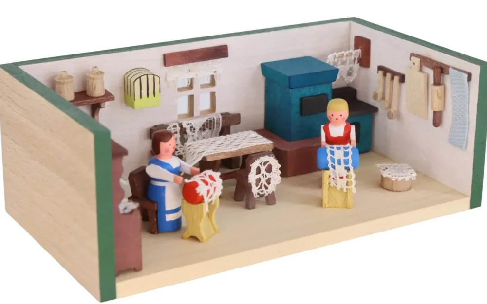 Gunter Flath Miniaturen*Miniatur Miniaturstübchen Klöppelstube von