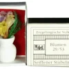 Gunter Flath Miniaturen*Miniatur Mini-Zündholzschachtel Blumen, weiß von
