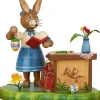 Hubrig Volkskunst Osterhasen*Miniatur Osterhase - Hasenschule Frau Lehrerin von