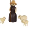 Spielwarenmacher Günther Miniaturen*Miniatur Schäfer mit Schafen, 4 - teilig von