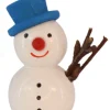 SEIFFENcom by Nestler GmbH Weihnachtsfiguren*Miniatur Schneemann mit blauem Hut, 4 cm von SEIFFEN.COM
