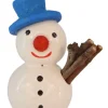 SEIFFENcom by Nestler GmbH Weihnachtsfiguren*Miniatur Schneemann mit blauem Hut, 3 cm von SEIFFEN.COM