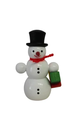 SEIFFENcom by Nestler GmbH Weihnachtsfiguren*Miniatur Schneemann mit Paketen, 6 cm von SEIFFEN.COM