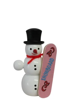 SEIFFENcom by Nestler GmbH Weihnachtsfiguren*Miniatur Schneemann mit Snowboard, 6 cm von SEIFFEN.COM