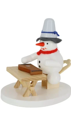 Zenker Holzfiguren & Dekofiguren*Miniatur Schneemann mit Zither, , 8 cm von Ralf