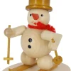 Zenker Miniaturen*Miniatur Schneemann Skiläufer, 8 cm, von Ralf