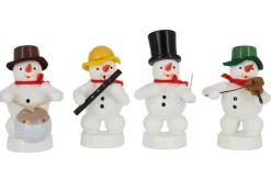 Zenker Holzfiguren & Dekofiguren*Miniatur Schneemannkapelle mit Geige, Trommel, Oboe, Dirigent von Ralf
