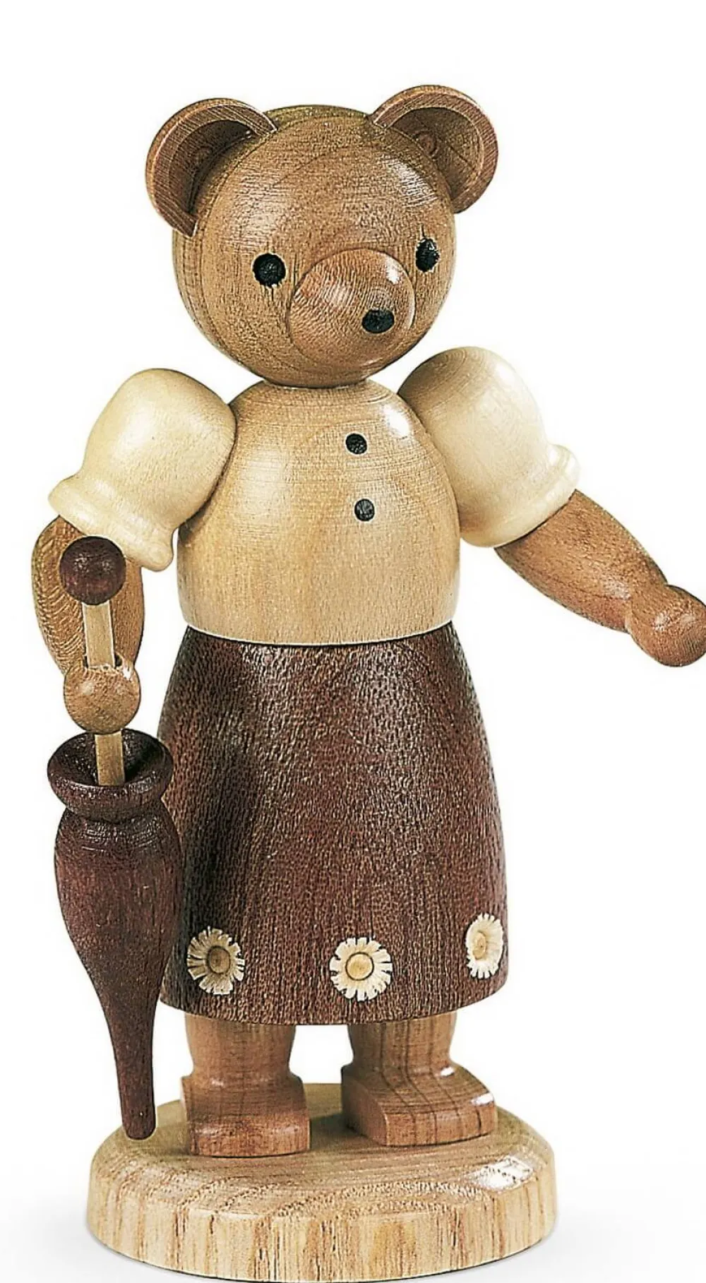 Müller Kleinkunst Miniaturen | Holzfiguren & Dekofiguren*Miniatur Teddy - Mädchen mit Schirm, , 10 cm von