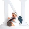KWO Weihnachtsengel*Miniatur Weihnachtsengel mit dem Buchstaben N, 7 cm, farbig von