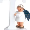 KWO Weihnachtsengel*Miniatur Weihnachtsengel mit dem Buchstaben T, 7 cm von