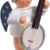 KWO Weihnachtsengel*Miniatur Weihnachtsengel mit Banjo, 5 cm von
