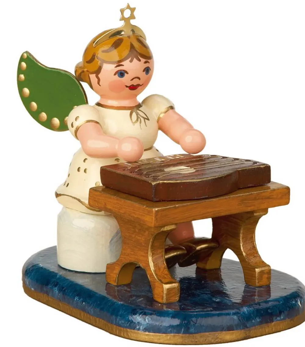 Hubrig Volkskunst Weihnachtsengel*Miniatur Weihnachtsengel mit Zither von
