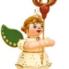 Hubrig Volkskunst Weihnachtsengel*Miniatur Weihnachtsengel mit Lyra, 7 cm von