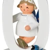 KWO Weihnachtsengel*Miniatur Weihnachtsengel mit Zahl 0, 7 cm von