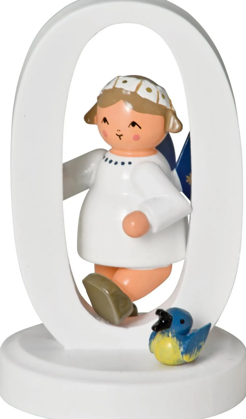 KWO Weihnachtsengel*Miniatur Weihnachtsengel mit Zahl 0, 7 cm von