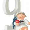 KWO Weihnachtsengel*Miniatur Weihnachtsengel mit Zahl 9, 7 cm von