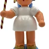 Figurenland Uhlig GmbH Weihnachtsengel*Miniatur Weihnachtsengel mit Zuckerstange und blauen Flügeln von