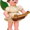 Hubrig Volkskunst Weihnachtsengel*Miniatur Weihnachtsengel mit Drehleier, 6 cm von