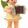 Hubrig Volkskunst Neuheiten*Miniatur Weihnachtsengel mit Ziehharmonika, 7 cm, von