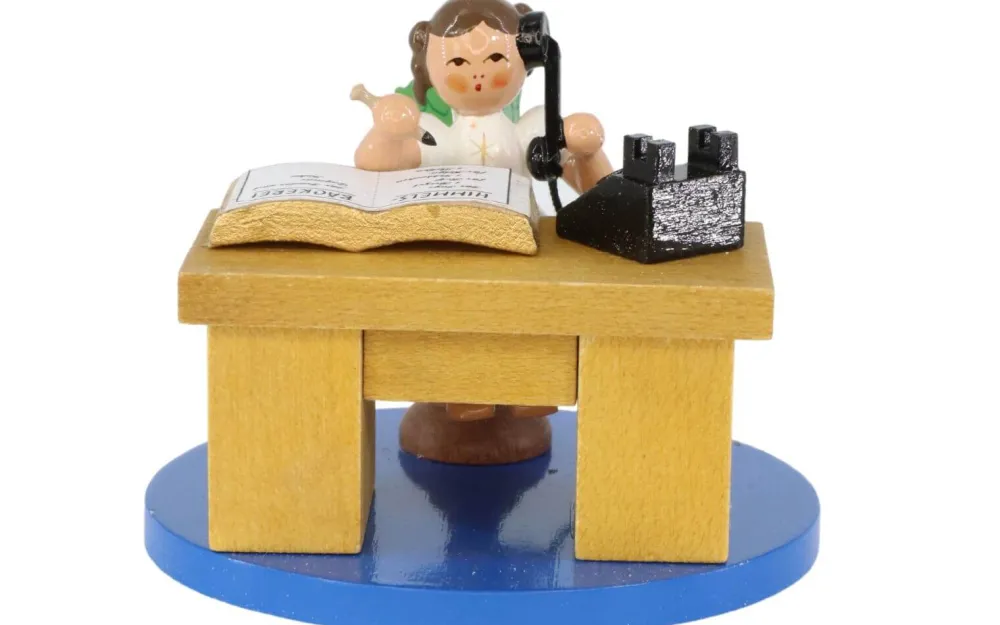 Richard Glässer GmbH Auslaufartikel | Weihnachtsengel*Miniatur Weihnachtsengel am Schreibtisch, 6 cm, von Richard Glässer