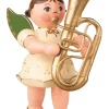 Hubrig Volkskunst Neuheiten | Weihnachtsengel*Miniatur Weihnachtsengel mit Tuba, 7 cm von