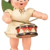 Hubrig Volkskunst Neuheiten*Miniatur Weihnachtsengel mit Trommel, 7 cm, von