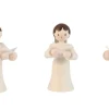 Romy Thiel Weihnachtsengel*Miniatur Weihnachtsengel mit Buch, 3-teilig, 6 cm, weiss von