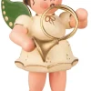 Hubrig Volkskunst Neuheiten | Weihnachtsengel*Miniatur Weihnachtsengel mit Horn, 7 cm, von