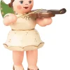 Hubrig Volkskunst Neuheiten | Weihnachtsengel*Miniatur Weihnachtsengel mit Geige, 7 cm von