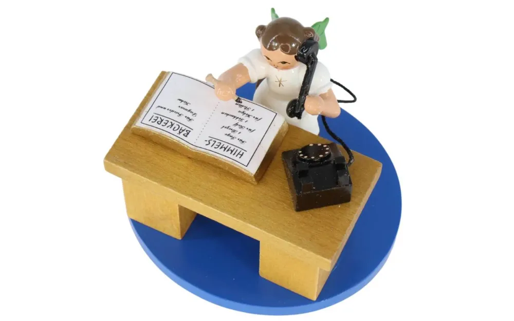 Richard Glässer GmbH Auslaufartikel | Weihnachtsengel*Miniatur Weihnachtsengel am Schreibtisch, 6 cm, von Richard Glässer
