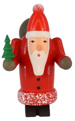 SEIFFENcom by Nestler GmbH Weihnachtsfiguren*Miniatur Weihnachtsmann mit Baum, 6 cm von SEIFFEN.COM