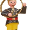 Kinder Hubrig Volkskunst Hubrig Winterkinder*Miniatur Winterkind Bergmann mit Sousaphon von