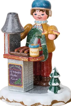 Kinder Hubrig Volkskunst Hubrig Winterkinder*Miniatur Winterkind Bratwurstmax von