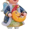 Kinder Hubrig Volkskunst Hubrig Winterkinder*Miniatur Winterkind Himmelskind im Mondenschein, 7 cm von