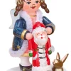 Kinder Hubrig Volkskunst Hubrig Winterkinder*Miniatur Winterkind Himmelskind mit Weihnachtsmann von