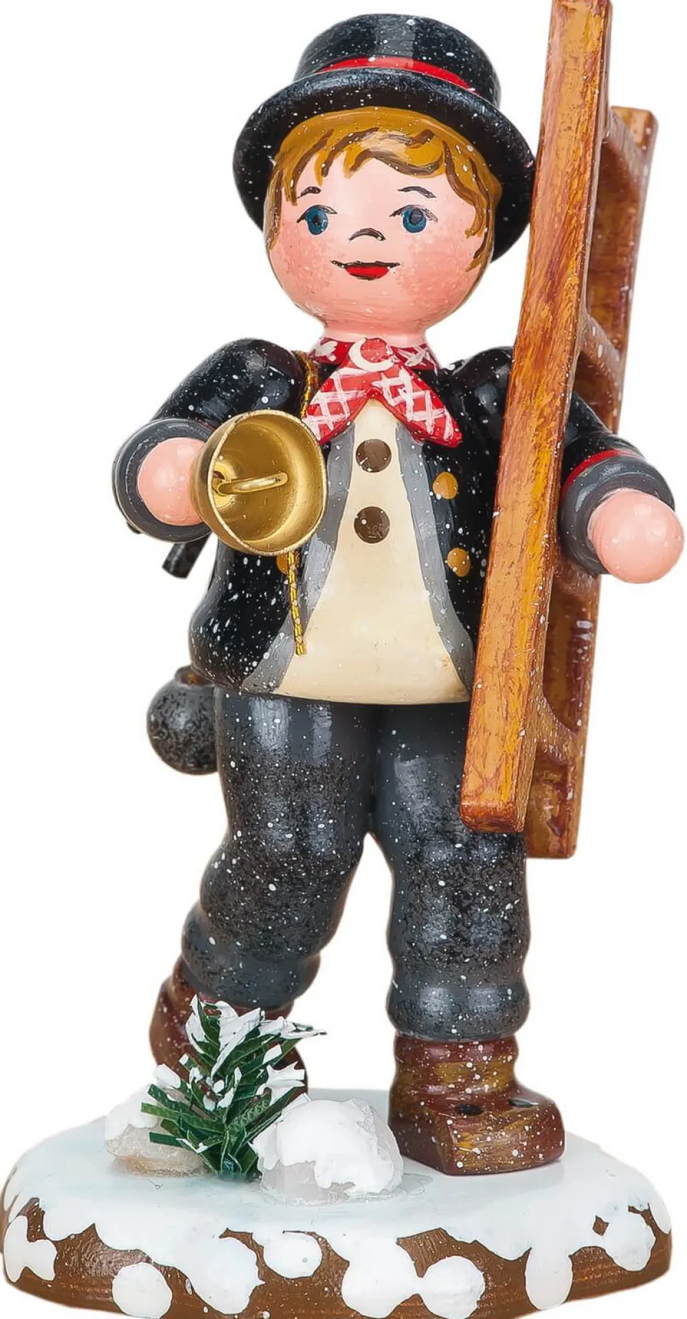 Kinder Hubrig Volkskunst Hubrig Winterkinder*Miniatur Winterkind Kaminfeger von