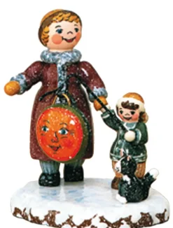 Kinder Hubrig Volkskunst Neuheiten | Hubrig Winterkinder*Miniatur Winterkind Meine Schwester und ich von