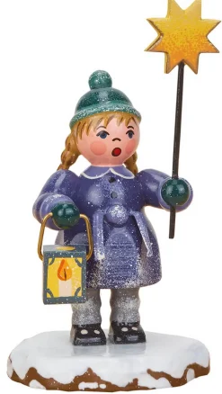Kinder Hubrig Volkskunst Neuheiten | Hubrig Winterkinder*Miniatur Winterkind mit Stern, 8 cm von